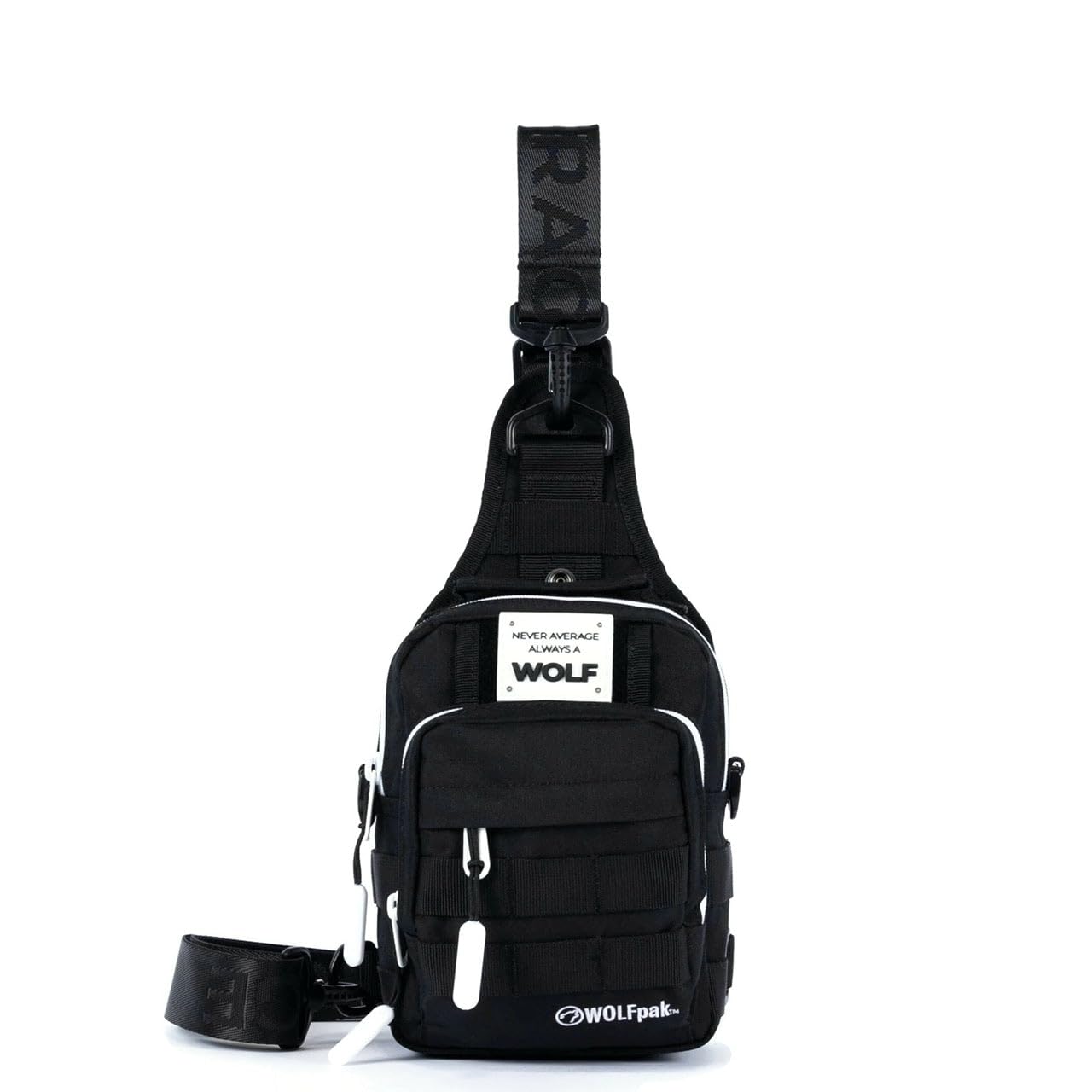 WOLFpak 4L Mini Tactical Sling Bag (Alpha Black) Compact Crossbody Backpack for Gym, Travel & EDC | Tactical Shoulder Bag with Multiple Pockets – Lightweight, Durable Sling Pack for Men & Women