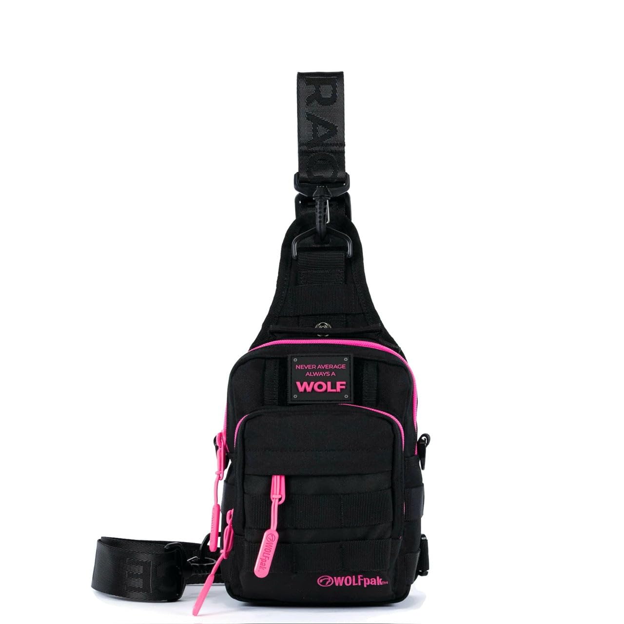 WOLFpak 4L Mini Tactical Sling Bag (Alpha Black) Compact Crossbody Backpack for Gym, Travel & EDC | Tactical Shoulder Bag with Multiple Pockets – Lightweight, Durable Sling Pack for Men & Women
