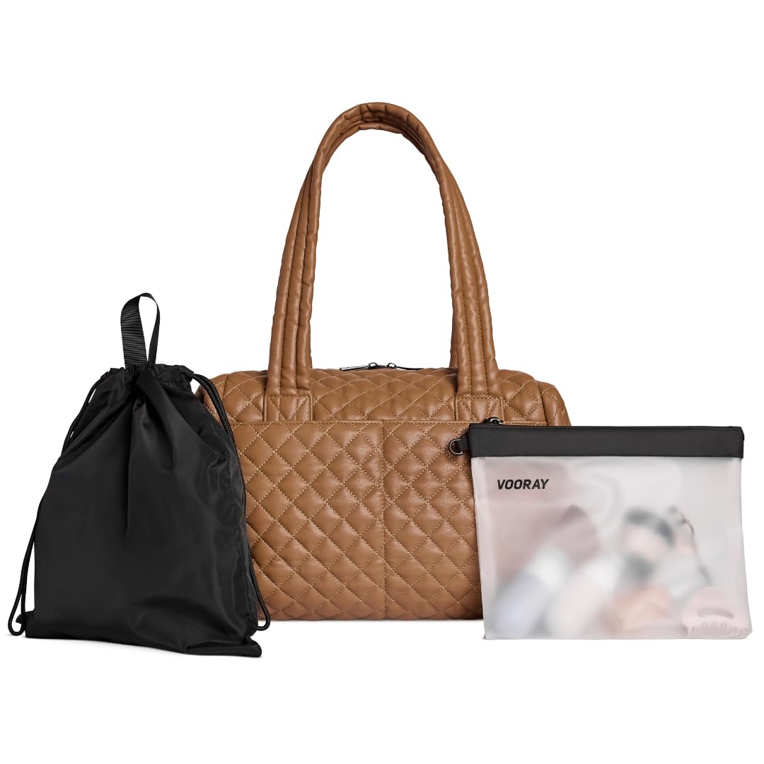 Vooray Alana Duffel Bag – Small Lightweight Travel Bag with Laptop Sleeve, Sports Gym Duffel for Women & Men, Weekender for Overnight, Everyday Use, or Hospital Travel