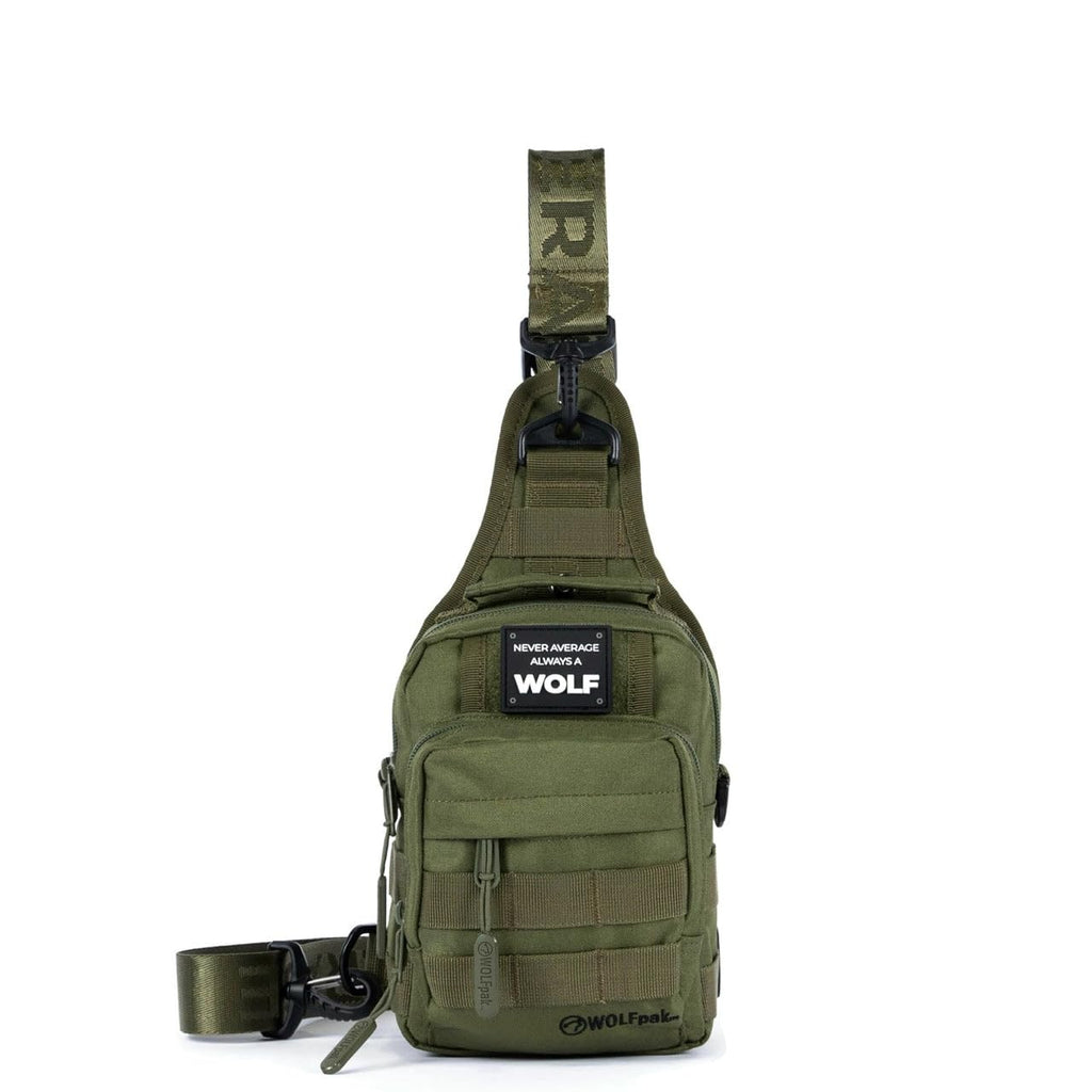 WOLFpak 4L Mini Tactical Sling Bag (Alpha Black) Compact Crossbody Backpack for Gym, Travel & EDC | Tactical Shoulder Bag with Multiple Pockets – Lightweight, Durable Sling Pack for Men & Women