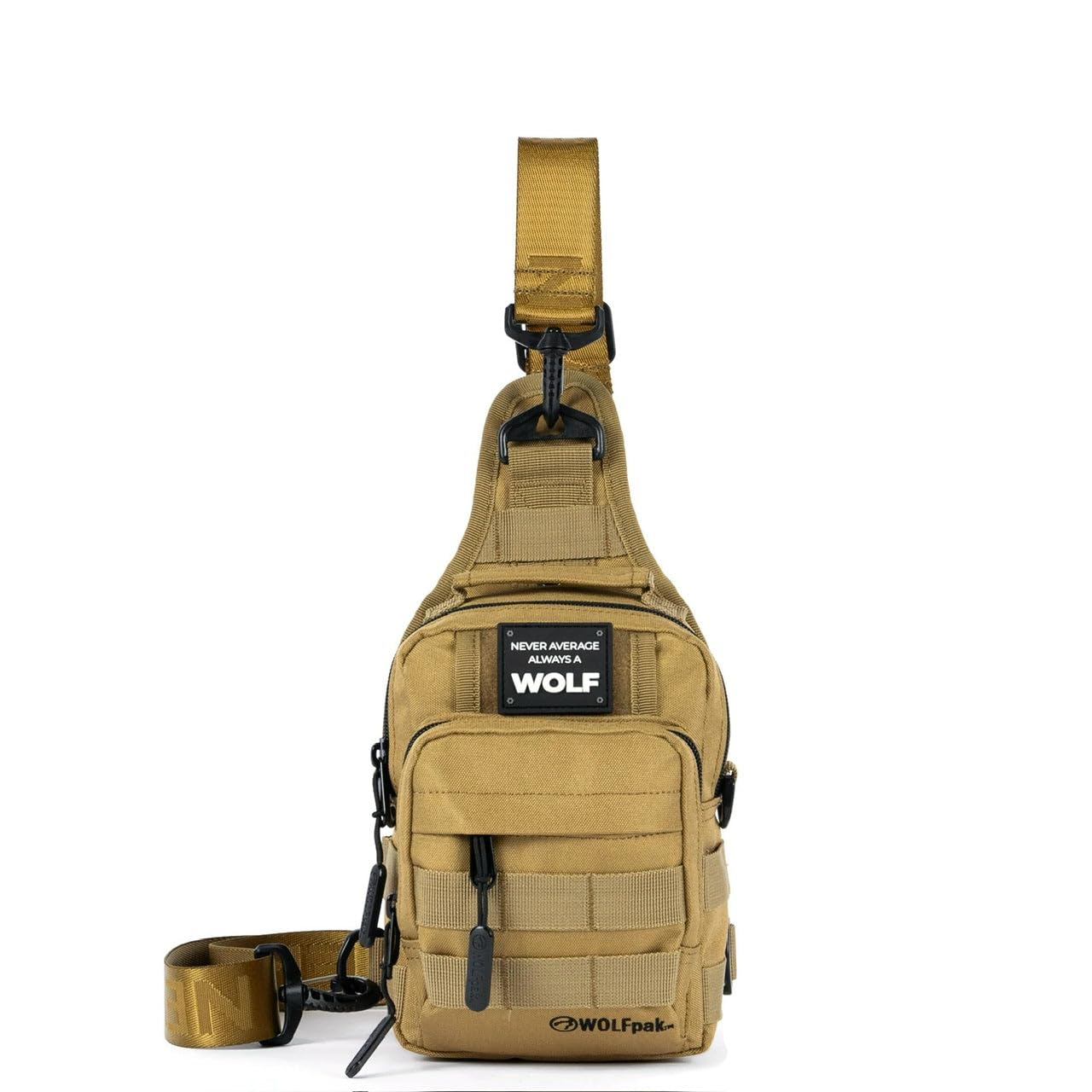 WOLFpak 4L Mini Tactical Sling Bag (Alpha Black) Compact Crossbody Backpack for Gym, Travel & EDC | Tactical Shoulder Bag with Multiple Pockets – Lightweight, Durable Sling Pack for Men & Women