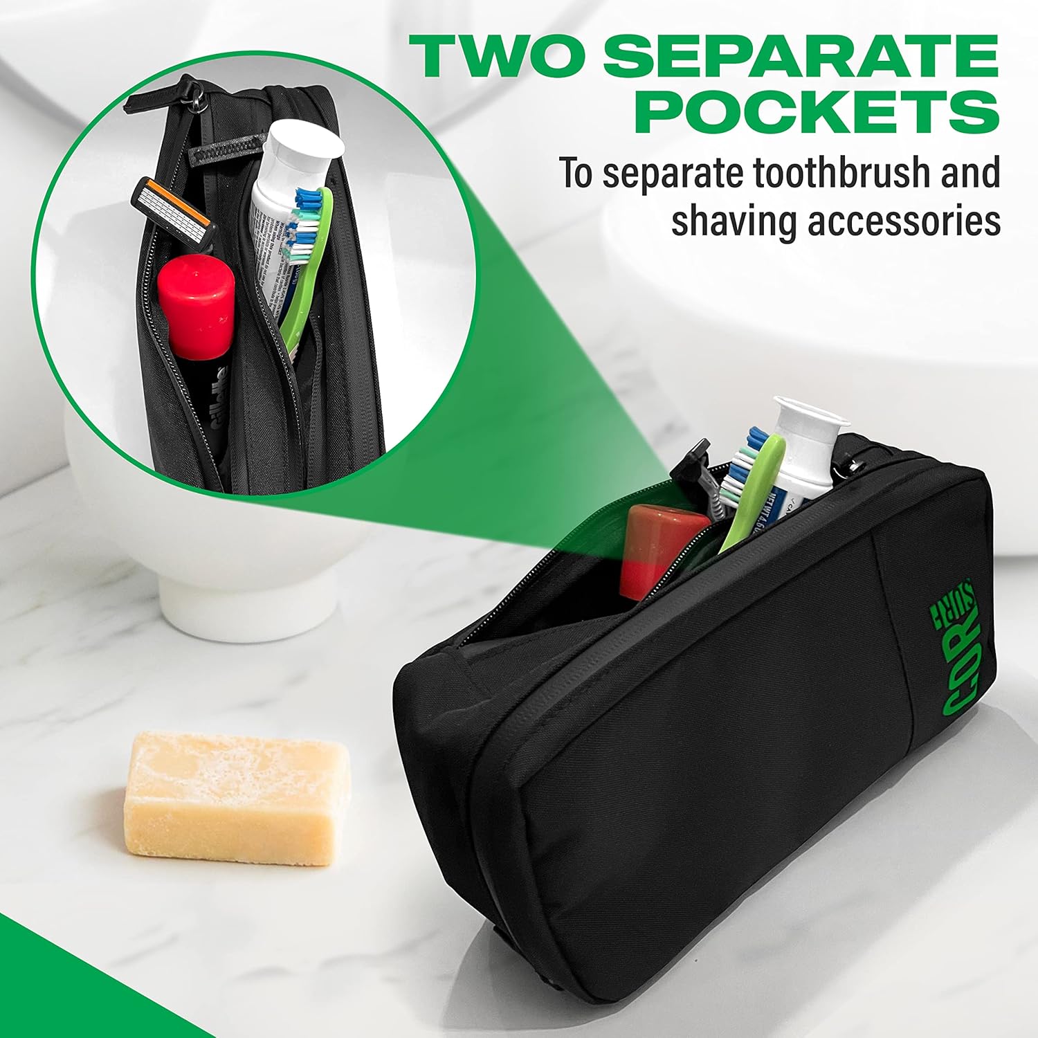 Carry On Travel Backpack Bundle | Island Hopper Travel Backpack with Toiletry Bag and Compression Packing Cube Set