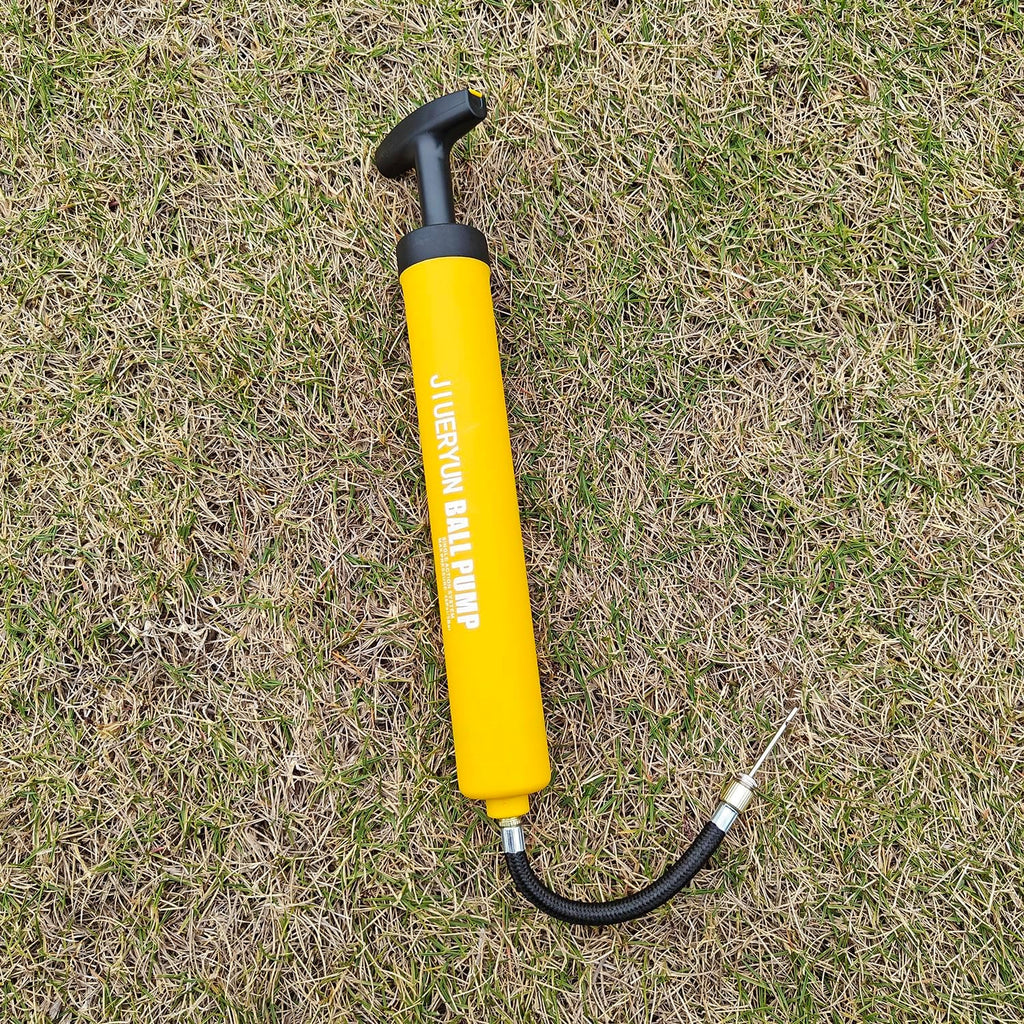 Sports Ball Pump Inflator with 5 Needles (Pin), Dual Action Hand Held Portable Air Pump with pins to Inflate Soccer Ball, Football, Volleyball, Rugby, Netball & Basketball