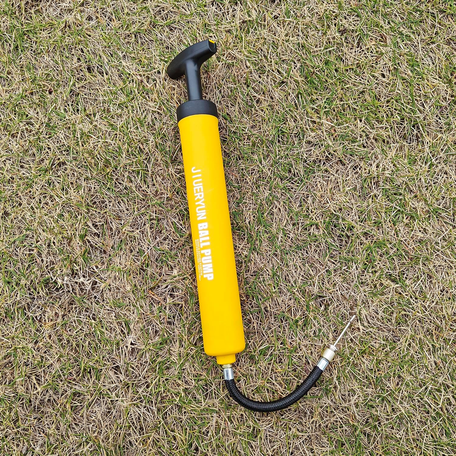 Sports Ball Pump Inflator with 5 Needles (Pin), Dual Action Hand Held Portable Air Pump with pins to Inflate Soccer Ball, Football, Volleyball, Rugby, Netball & Basketball